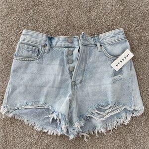 PacSun Light Wash Frayed Jean Shorts